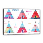 pink tipi  Canvas 18  x 12  (Stretched)