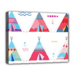 pink tipi  Deluxe Canvas 20  x 16  (Stretched)