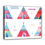 pink tipi  Deluxe Canvas 24  x 20  (Stretched)