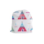 pink tipi  Drawstring Pouch (Medium)