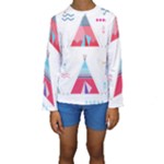 pink tipi  Kid s Long Sleeve Swimwear