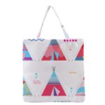 pink tipi  Grocery Tote Bag