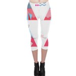 pink tipi  Capri Leggings 