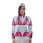 pink tipi  Hooded Wind Breaker (Women)