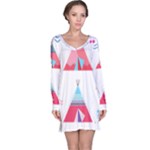 pink tipi  Long Sleeve Nightdress