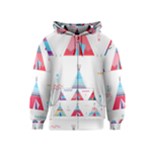 pink tipi  Kids  Zipper Hoodie