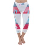 pink tipi  Capri Winter Leggings 