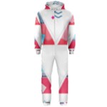 pink tipi  Hooded Jumpsuit (Men)