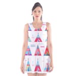 pink tipi  Scoop Neck Skater Dress