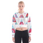 pink tipi  Women s Cropped Sweatshirt