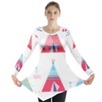 pink tipi  Long Sleeve Tunic 