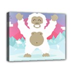 pink yeti  Canvas 10  x 8  (Stretched)