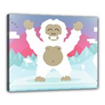 pink yeti  Canvas 20  x 16  (Stretched)