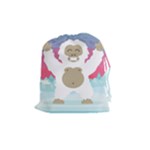 pink yeti  Drawstring Pouch (Medium)