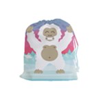 pink yeti  Drawstring Pouch (Large)