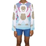 pink yeti  Kid s Long Sleeve Swimwear