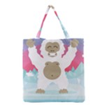 pink yeti  Grocery Tote Bag