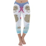 pink yeti  Capri Winter Leggings 