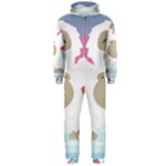 pink yeti  Hooded Jumpsuit (Men)