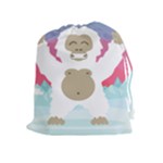 pink yeti  Drawstring Pouch (XL)