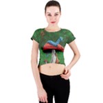 Magic Mushroom Crew Neck Crop Top