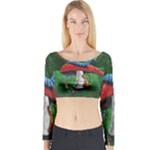 Magic Mushroom Long Sleeve Crop Top (Tight Fit)