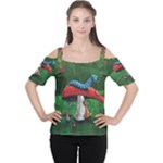 Magic Mushroom Women s Cutout Shoulder Tee