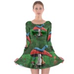 Magic Mushroom Long Sleeve Skater Dress