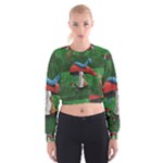 Magic Mushroom Women s Cropped Sweatshirt