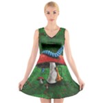 Magic Mushroom V-Neck Sleeveless Dress