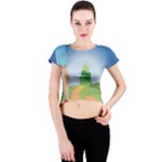 Yellow Brick Road Crew Neck Crop Top