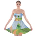 Yellow Brick Road Strapless Bra Top Dress