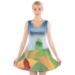 Yellow Brick Road V-Neck Sleeveless Dress