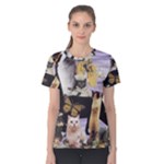 Cute Cat Collage 4 Women s Cotton Tee