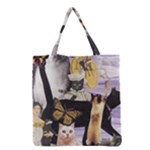 Cute Cat Collage 4 Med Grocery Tote Bag