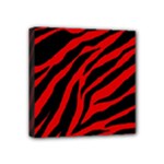 red  zebra  Mini Canvas 4  x 4  (Stretched)