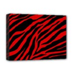 red  zebra  Deluxe Canvas 16  x 12  (Stretched) 