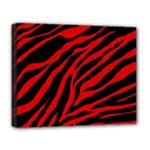 red  zebra  Deluxe Canvas 20  x 16  (Stretched)