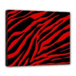 red  zebra  Deluxe Canvas 24  x 20  (Stretched)