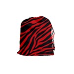 red  zebra  Drawstring Pouch (Medium)