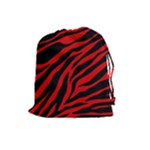 red  zebra  Drawstring Pouch (Large)