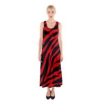 red  zebra  Sleeveless Maxi Dress