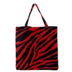 red  zebra  Grocery Tote Bag