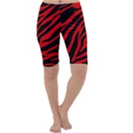 red  zebra  Cropped Leggings 