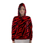 red  zebra  Hooded Wind Breaker (Women)