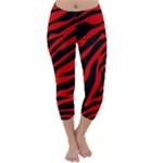 red  zebra  Capri Winter Leggings 