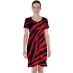 red  zebra  Short Sleeve Nightdress