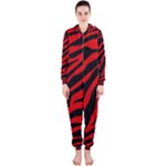 red  zebra  Hooded Jumpsuit (Ladies)