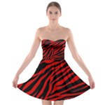 red  zebra  Strapless Bra Top Dress