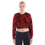 red  zebra  Women s Cropped Sweatshirt